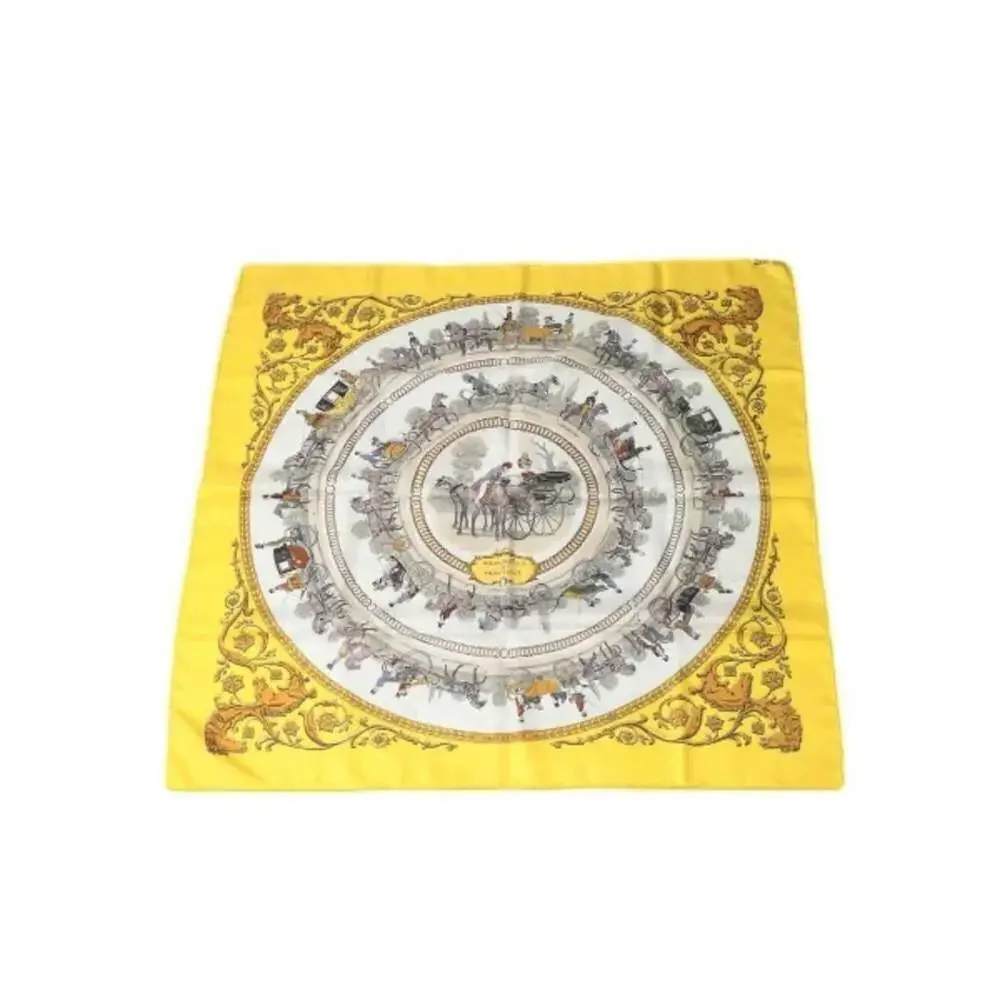 HERMES Authentic Yellow Scarf - Picture 2 of 13